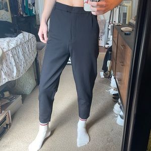 black high waisted tapered trouser